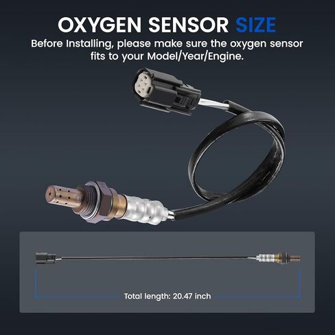 Oxygen O2 Sensor 15717 Compatible with Fo rd E150 E250 Explorer F150,Lin-coln Continental Town Car,15716,15664 Up and Downstream Replacement Oxygen Sensor for Maz-da Mercury Mountaineer,2PCS in Kuwait