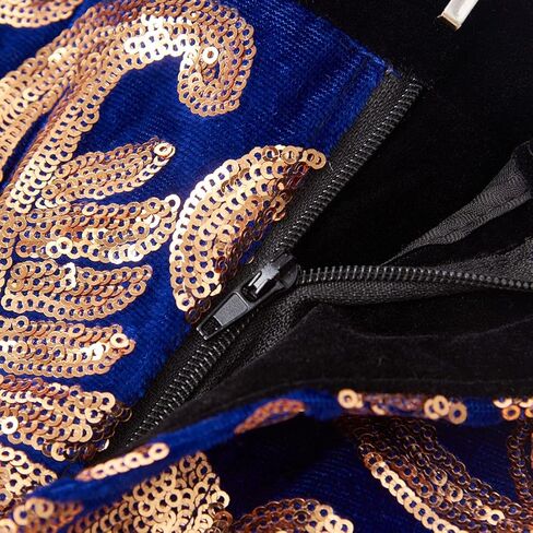 Men's Fashion Floral Glitter Sequin Velvet Pants in Kuwait