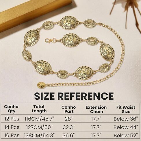 الحزام الغربي Alabasta للنساء ، أحزمة سلسلة Concho للفساتين جينز Country Concert Outfit in Kuwait