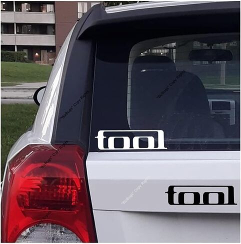 02 Tool Band Decal Rock Band Vinyl Stickers for Car Windows Truck Water Bottles Music Instruments, 01 Black & 01 White, No Background 7.5 x 2.0 Inches. in Saudi Arabia