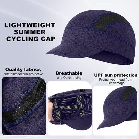 Jenpen 4 PCS Cycling Cap و Cooling Skull Cap Helmet Liner و Lightweight Mesh Under Cycling Motorcycle Hat Hat Liner for Men Women in Kuwait