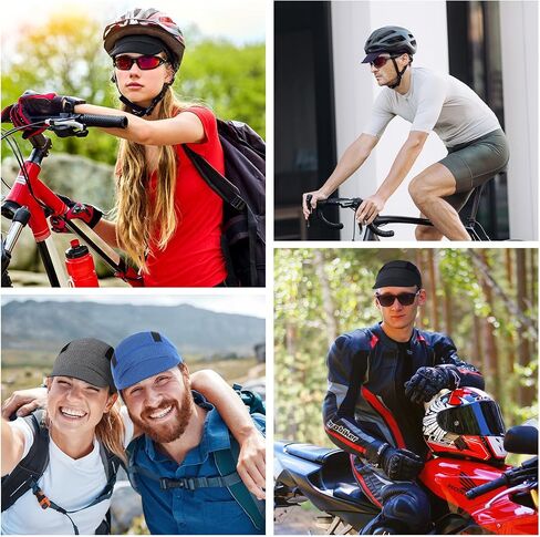 Jenpen 4 PCS Cycling Cap و Cooling Skull Cap Helmet Liner و Lightweight Mesh Under Cycling Motorcycle Hat Hat Liner for Men Women in Kuwait