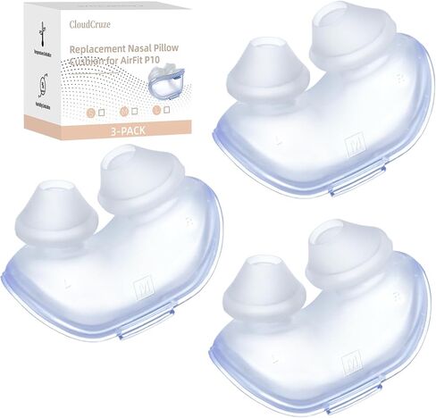 3 Packs Replacement Nasal Pillow Cushion for ResMed AirFit P10, Ultra-Soft Silicone, Better Sealing, Minimize Leakage, Reduce Pressure Points, CPAP Supplies Accessories, Size Small in Kuwait