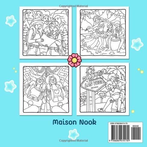 الفتيات الأمريكيات: كتاب تلوين للبالغين والمراهقين يضم الفتيات والأصدقاء يستكشفون وجهات الولايات المتحدة الأمريكية الأيقونية للاسترخاء in Saudi Arabia