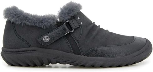 JBU Women's Heather Low Top Comfort Casual Fashion Faux Fur Slip On Shoe, Brown, 6 in Kuwait