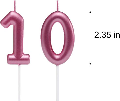 2.35 Inch Blue 10 Birthday Candles, 3D Diamond Number 10th Cake Topper for Boys Girls Birthday Party Decorations Theme Party in Saudi Arabia