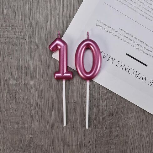 2.35 Inch Blue 10 Birthday Candles, 3D Diamond Number 10th Cake Topper for Boys Girls Birthday Party Decorations Theme Party in Saudi Arabia
