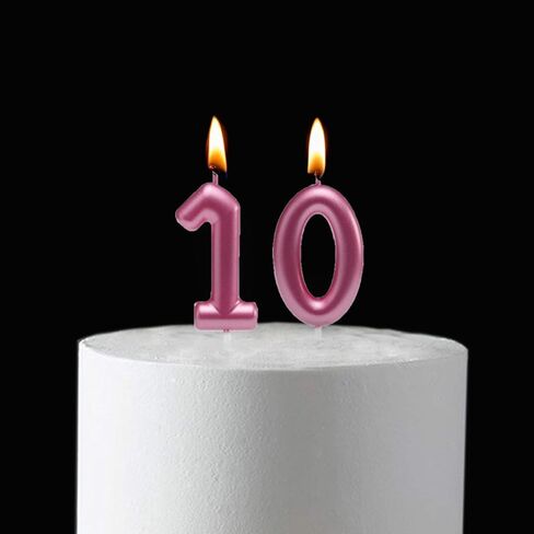 2.35 Inch Blue 10 Birthday Candles, 3D Diamond Number 10th Cake Topper for Boys Girls Birthday Party Decorations Theme Party in Saudi Arabia