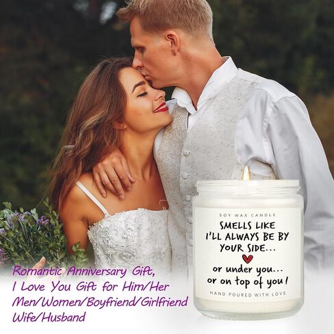 Shqiueos Anniversary Funny Gifts for Men Women Candle Lavender Scented 7 Oz, I Love You Gift for Him Her, Romantic Birthday Present for Boyfriend Girlfriend Couples Husband Wife Christmas Valentines in Saudi Arabia