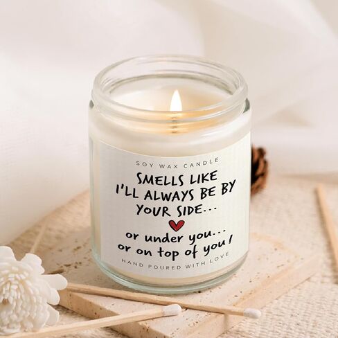 Shqiueos Anniversary Funny Gifts for Men Women Candle Lavender Scented 7 Oz, I Love You Gift for Him Her, Romantic Birthday Present for Boyfriend Girlfriend Couples Husband Wife Christmas Valentines in Saudi Arabia