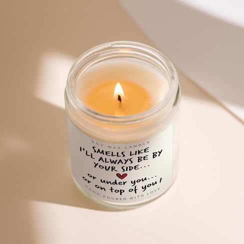 Shqiueos Anniversary Funny Gifts for Men Women Candle Lavender Scented 7 Oz, I Love You Gift for Him Her, Romantic Birthday Present for Boyfriend Girlfriend Couples Husband Wife Christmas Valentines in Saudi Arabia