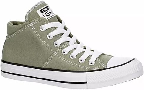 Converse Unisex Chuck Taylor All Star Madison Ox Mid High Leather Sneaker - Lace up Closure Style - Pale Putty/Egret/Black 6.5 in Saudi Arabia