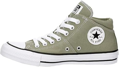 Converse Unisex Chuck Taylor All Star Madison Ox Mid High Leather Sneaker - Lace up Closure Style - Pale Putty/Egret/Black 6.5 in Saudi Arabia