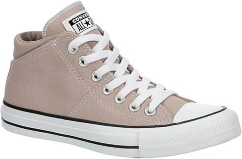 Converse Unisex Chuck Taylor All Star Madison Ox Mid High Leather Sneaker - Lace up Closure Style - Pale Putty/Egret/Black 6.5 in Saudi Arabia