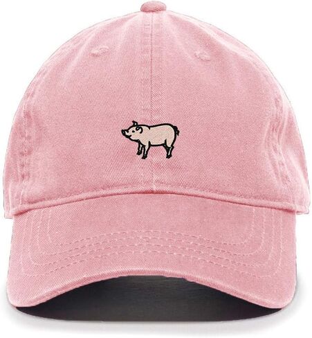 Farm Pig Baseball Cap Embroidered Cotton Adjustable Dad Hat in Saudi Arabia