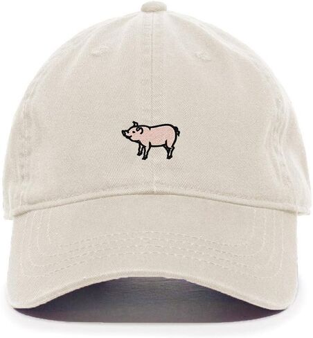 Farm Pig Baseball Cap Embroidered Cotton Adjustable Dad Hat in Saudi Arabia