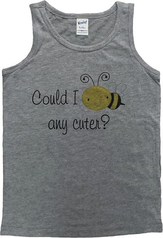 7 ate 9 Apparel Kids Could I Bee Any Cuter? Funny Grey Tank Top in Saudi Arabia