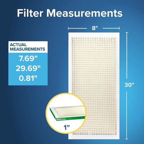 Filtrete 18X25X1 Air Filter, MPR 700, MERV 8, Clean Living Dust, Pollen and Pet Dander Reduction 3-Month Pleated 1-Inch Air Filters, 4 Filters in Saudi Arabia