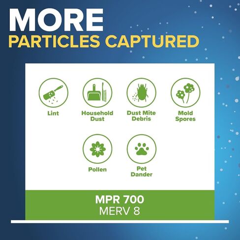 Filtrete 18X25X1 Air Filter, MPR 700, MERV 8, Clean Living Dust, Pollen and Pet Dander Reduction 3-Month Pleated 1-Inch Air Filters, 4 Filters in Saudi Arabia