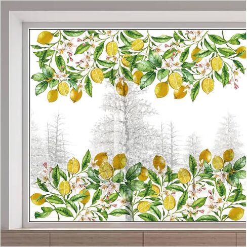 Gorgecraft Fern Window Sticker Pteridophyte Leaves Green Green Clings Static Window Clings Clings anti anti anti nonsfive نافذة ملصق لمنع إضرابات الطيور للباب الزجاجي المنزلق إلى المنزل 15 × 46 in Saudi Arabia