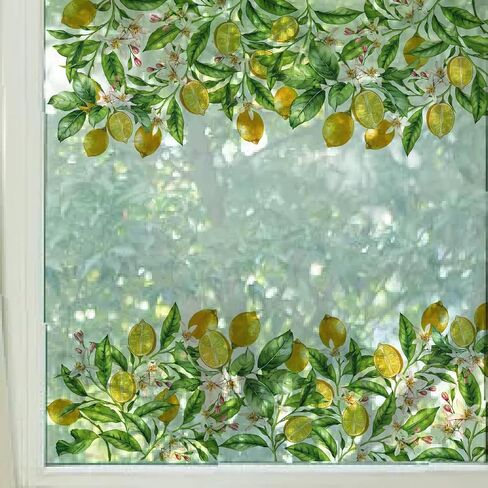 Gorgecraft Fern Window Sticker Pteridophyte Leaves Green Green Clings Static Window Clings Clings anti anti anti nonsfive نافذة ملصق لمنع إضرابات الطيور للباب الزجاجي المنزلق إلى المنزل 15 × 46 in Saudi Arabia