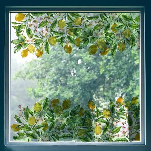 Gorgecraft Fern Window Sticker Pteridophyte Leaves Green Green Clings Static Window Clings Clings anti anti anti nonsfive نافذة ملصق لمنع إضرابات الطيور للباب الزجاجي المنزلق إلى المنزل 15 × 46 in Saudi Arabia
