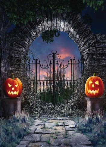 LTLYH 5x7Ft هالوين التصوير خلفية هالوين منزل مسكون خلفية هالوين اليقطين قزم الرهيبة حفلة صور خلفية 017 in Kuwait