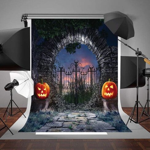 LTLYH 5x7Ft Halloween Photography Backdrop Halloween Haunted House Backdrop Halloween Pumpkin Elf Horrible Party Photo Backdrop 017 in Saudi Arabia