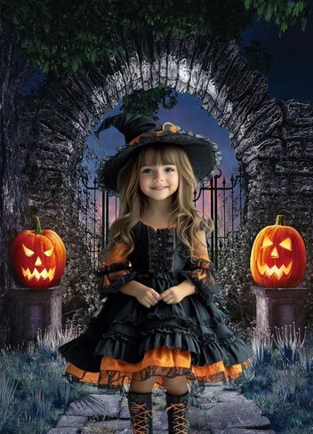 LTLYH 5x7Ft هالوين التصوير خلفية هالوين منزل مسكون خلفية هالوين اليقطين قزم الرهيبة حفلة صور خلفية 017 in Kuwait