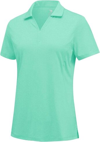 Rdruko Women's Golf Polo Shirts Dry Fit Collared Tennis Casual Work Shirts V Neck Moisture Wicking Short Sleeve in Kuwait