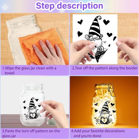 Creatcabin 24 أنماط ماسون جرة ديكور عيد الميلاد صورة ظلية شارات ملصقات القصاصات القصاصات شارات القطط مقاومة للماء لعيد الميلاد جدار الجدار in Saudi Arabia