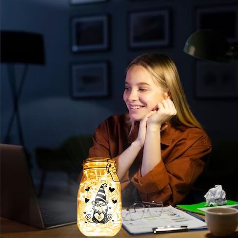 Creatcabin 24 أنماط ماسون جرة ديكور عيد الميلاد صورة ظلية شارات ملصقات القصاصات القصاصات شارات القطط مقاومة للماء لعيد الميلاد جدار الجدار in Saudi Arabia