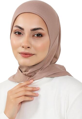 Aisha's Design Full Coverage Cotton Bonnet for Women, Ready-to-Wear Hijab Headscarf with Neck Coverage Hoody Style Turban in Saudi Arabia
