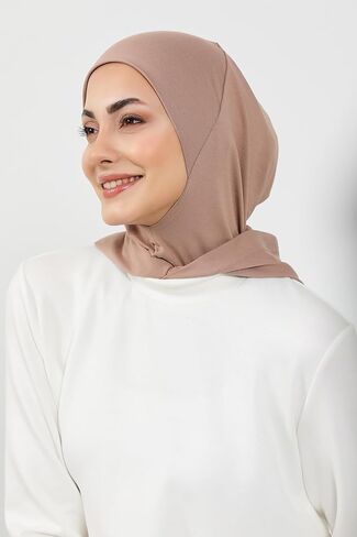 Aisha's Design Full Coverage Cotton Bonnet for Women, Ready-to-Wear Hijab Headscarf with Neck Coverage Hoody Style Turban in Saudi Arabia