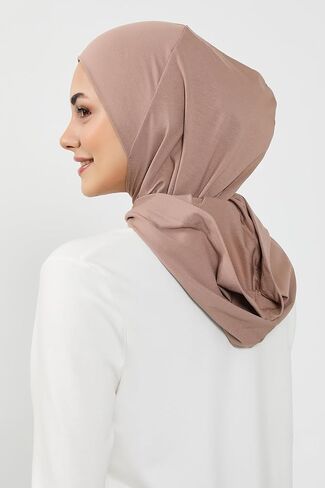 Aisha's Design Full Coverage Cotton Bonnet for Women, Ready-to-Wear Hijab Headscarf with Neck Coverage Hoody Style Turban in Saudi Arabia