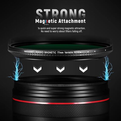 NEEWER 72 مم ND2-400 (1-9 توقفات) مرشح ND متغير مع غطاء عدسة، حبل قصير، قطعة قماش للتنظيف، تعديل دقيق للكثافة المحايدة، زجاج بصري متعدد الطبقات مقاوم لبصمات الأصابع والخدش in Kuwait