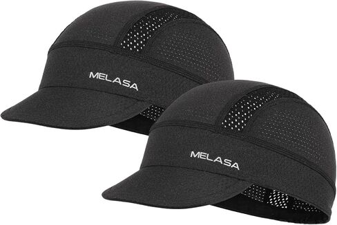 MELASA 2 PCS غطاء ركوب الدراجات خفيفة الوزن ، وقبعات الدراجة التبريد تحت الخوذة ، وبطانة القبعات الجمجمة مع حافة للرجال حماية الشمس in Kuwait
