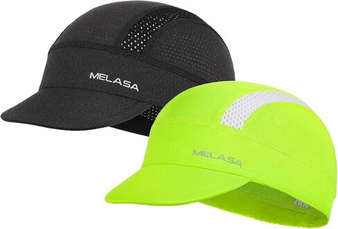 MELASA 2 PCS غطاء ركوب الدراجات خفيفة الوزن ، وقبعات الدراجة التبريد تحت الخوذة ، وبطانة القبعات الجمجمة مع حافة للرجال حماية الشمس in Kuwait