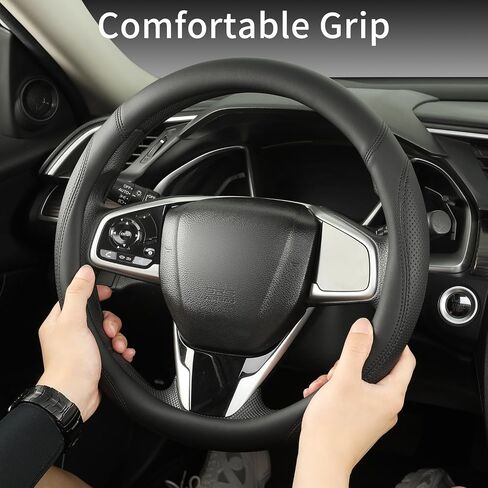 غطاء عجلة قيادة السيارات لنيسان - غطاء عجلة القيادة المستديرة على شكل Rogue Kicks Sentra Altima ، Black in Kuwait