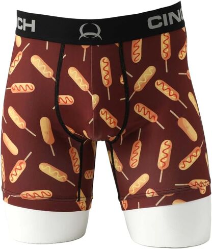Cinch (WSL Mens Corn Dog Burgundy Boxer Brief in Saudi Arabia