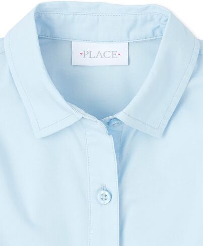 The Children's Place,Girls,Short Sleeve Poplin Button Down Shirt,White 2-Pack,Small in Saudi Arabia