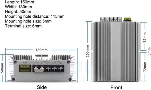 1PC 24V 36V 48V 72V to 12V SPECE DOWN CONTRICTER GOLF CART VOLTAGE SNOMER 20-90V TO 12V 5A-50A CAR (30V-90V to 12V 30A) in Saudi Arabia