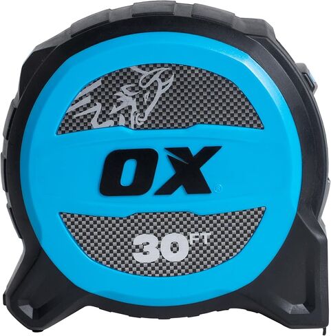 شريط قياس OX Tools بطول 35 قدمًا، شفرة Pro Tuff بعرض 1 ¼ بوصة، شريط قياس قفل عريض، غلاف متين مقاوم للصدمات واسترجاع سلس، 13 قدمًا، OX-P506035 in Kuwait