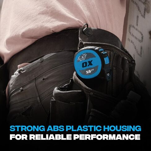 OX Tools Tape Measure 35 ft Pro Tuff Blade 1 ¼ Inch wide Locking Measuring Tape, Tough Shock Proof Casing & smooth retrieval, 13 ft Stand out, OX-P506035 in Kuwait