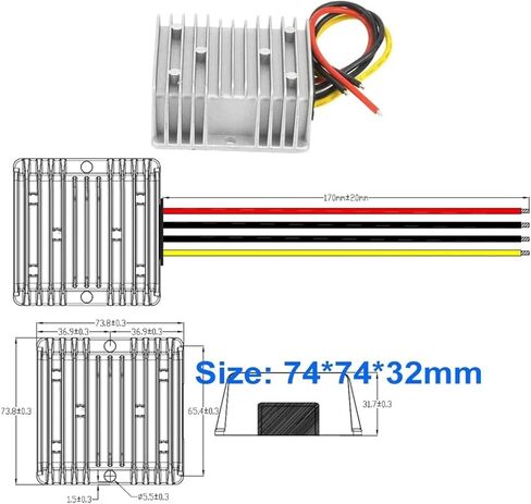 1pc 12V 24V إلى 6V 5A-30A محول الطاقة 10-36V إلى 6 فولت أسفل وحدة إمداد الجهد المنظم تحويل (12V 24V إلى 6V 5A) in Saudi Arabia