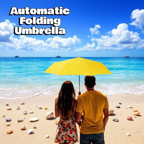 Windproof Travel Umbrella Sturdy Fiberglass Frame Compact Umbrella Auto Open Close Portable UV Protection. in Saudi Arabia