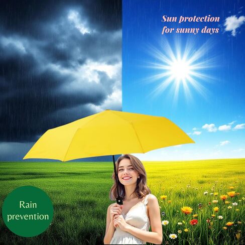 Windproof Travel Umbrella Sturdy Fiberglass Frame Compact Umbrella Auto Open Close Portable UV Protection. in Saudi Arabia