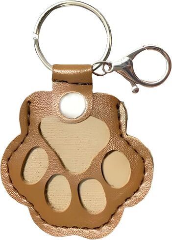 Leather Pet Memorial Keychain Pet Memorial Gifts for Cat Dog Cute Leather Paw Keychain Pet Hair Keepsake Keyring in Saudi Arabia