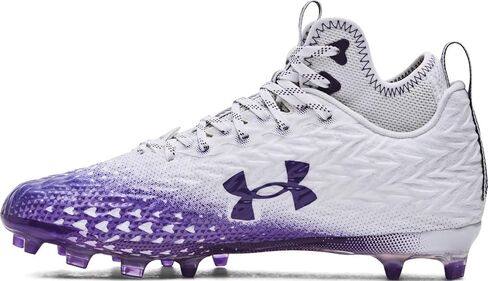 حذاء كرة قدم رجالي من Under Armour Spotlight Clone 3.0 MC باللون الأبيض والبرتقالي in Saudi Arabia