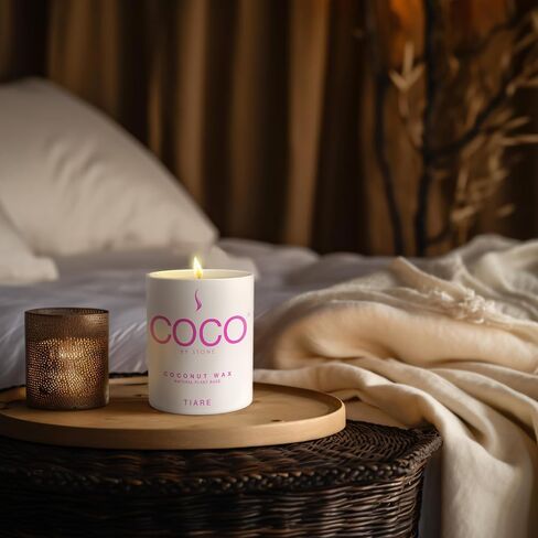 6.5oz Candle, Coconut Apricot Wax Candle for Home (Tiare) Home Fragrance Products, 1 Wick Candle, Enhance Indoor Aroma, Vegan & Cruelty-Free, Clean Burning and Hand Poured Candle in Saudi Arabia